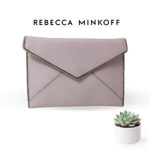 Rebecca Minkoff Blush Pink Envelope Clutch • Zip Trim